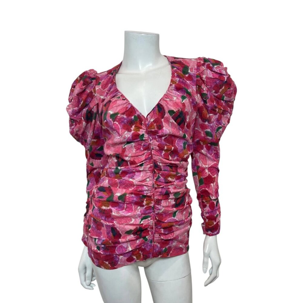 NWT Isabel Marant Mirnao Top in Pink Multi Size FR34